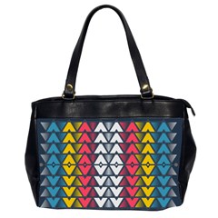 Background Colorful Geometric Unique Oversize Office Handbag (2 Sides)