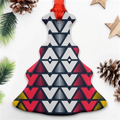 Background Colorful Geometric Unique Christmas Tree Ornament (two Sides)