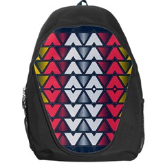 Background Colorful Geometric Unique Backpack Bag