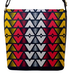 Background Colorful Geometric Unique Flap Closure Messenger Bag (s) by HermanTelo