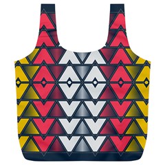 Background Colorful Geometric Unique Full Print Recycle Bag (xl)