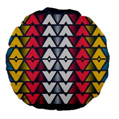 Background Colorful Geometric Unique Large 18  Premium Flano Round Cushions