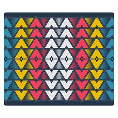 Background Colorful Geometric Unique Double Sided Flano Blanket (small) 