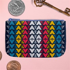 Background Colorful Geometric Unique Large Coin Purse