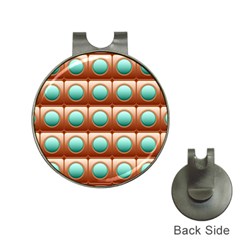 Abstract Circle Square Hat Clips With Golf Markers