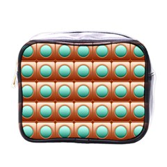 Abstract Circle Square Mini Toiletries Bag (one Side)