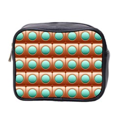 Abstract Circle Square Mini Toiletries Bag (two Sides)