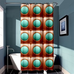 Abstract Circle Square Shower Curtain 36  X 72  (stall) 