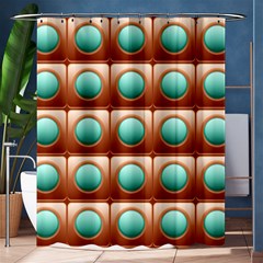 Abstract Circle Square Shower Curtain 60  X 72  (medium) 