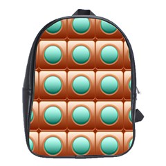 Abstract Circle Square School Bag (xl) by HermanTelo