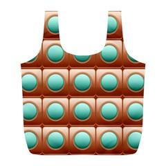 Abstract Circle Square Full Print Recycle Bag (l)