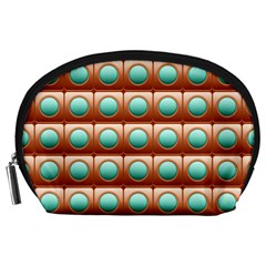 Abstract Circle Square Accessory Pouch (large) by HermanTelo