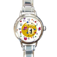 Billiard Ball Ball Game Round Italian Charm Watch by HermanTelo