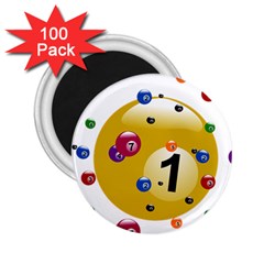 Billiard Ball Ball Game 2 25  Magnets (100 Pack)  by HermanTelo