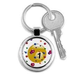 Billiard Ball Ball Game Key Chain (round) by HermanTelo