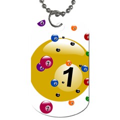 Billiard Ball Ball Game Dog Tag (one Side) by HermanTelo