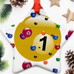 Billiard Ball Ball Game Star Ornament (two Sides)