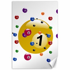 Billiard Ball Ball Game Canvas 20  X 30  by HermanTelo