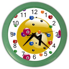 Billiard Ball Ball Game Color Wall Clock