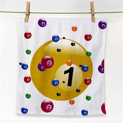 Billiard Ball Ball Game Face Towel by HermanTelo