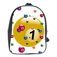 Billiard Ball Ball Game School Bag (large)