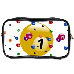 Billiard Ball Ball Game Toiletries Bag (two Sides) by HermanTelo