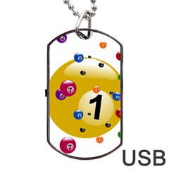 Billiard Ball Ball Game Dog Tag Usb Flash (one Side) by HermanTelo