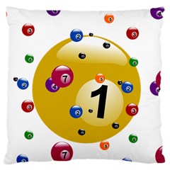 Billiard Ball Ball Game Large Cushion Case (two Sides) by HermanTelo