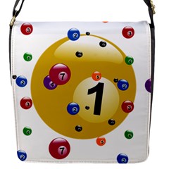 Billiard Ball Ball Game Flap Closure Messenger Bag (s) by HermanTelo