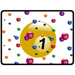 Billiard Ball Ball Game Double Sided Fleece Blanket (large) 