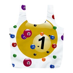 Billiard Ball Ball Game Full Print Recycle Bag (l) by HermanTelo