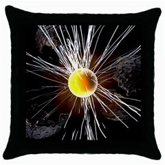 Abstract Exploding Design Throw Pillow Case (black) by HermanTelo