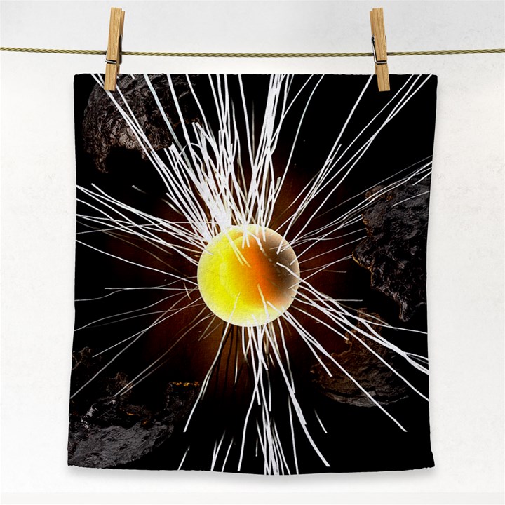 Abstract Exploding Design Face Towel