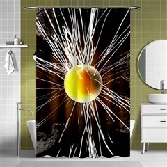 Abstract Exploding Design Shower Curtain 48  X 72  (small)  by HermanTelo