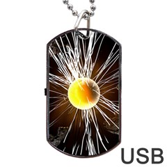 Abstract Exploding Design Dog Tag Usb Flash (two Sides)