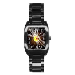 Abstract Exploding Design Stainless Steel Barrel Watch by HermanTelo