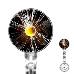 Abstract Exploding Design Stainless Steel Nurses Watch by HermanTelo