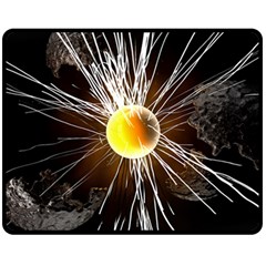 Abstract Exploding Design Double Sided Fleece Blanket (medium) 