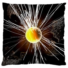 Abstract Exploding Design Standard Flano Cushion Case (one Side)