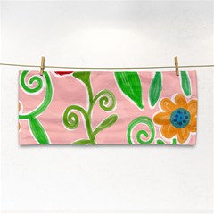 Background Colorful Floral Flowers Hand Towel