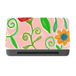 Background Colorful Floral Flowers Memory Card Reader with CF Front