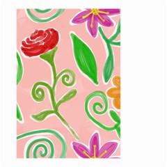 Background Colorful Floral Flowers Small Garden Flag (two Sides)