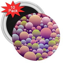 Abstract Background Circle Bubbles 3  Magnets (10 Pack)  by HermanTelo