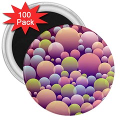 Abstract Background Circle Bubbles 3  Magnets (100 Pack) by HermanTelo