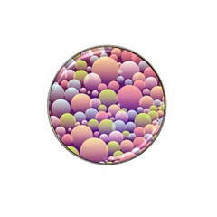 Abstract Background Circle Bubbles Hat Clip Ball Marker (4 Pack)