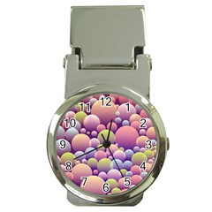 Abstract Background Circle Bubbles Money Clip Watches