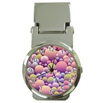 Abstract Background Circle Bubbles Money Clip Watches Front