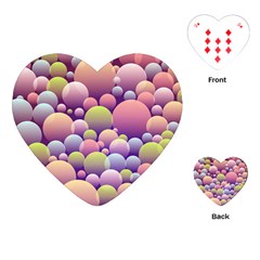 Abstract Background Circle Bubbles Playing Cards (heart)