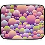 Abstract Background Circle Bubbles Fleece Blanket (Mini) 35 x27  Blanket