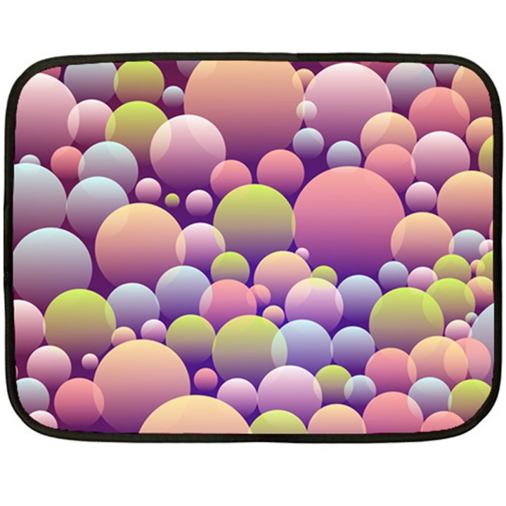 Abstract Background Circle Bubbles Fleece Blanket (Mini)